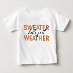 T-shirt Pour Bébé Bonjour automne Météo du sucre