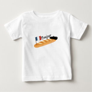 T-shirt Pour Bébé Bonjour Baguette - Drôle Français