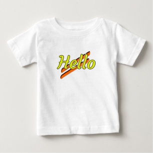 T-shirt Pour Bébé Bonjour design sur un t-shirt bébé blanc