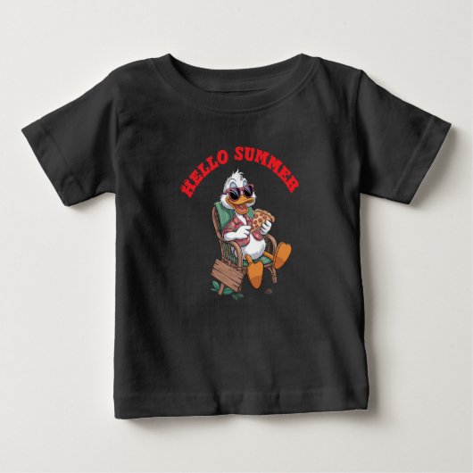 T-shirt Pour Bébé Bonjour été (Devant)