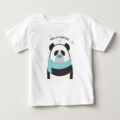 T-shirt Pour Bébé Bonjour hiver (Devant)