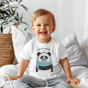 T-shirt Pour Bébé Bonjour hiver