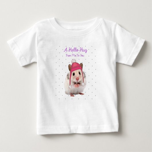 T-shirt Pour Bébé Bonjour Hug Hamster (Devant)