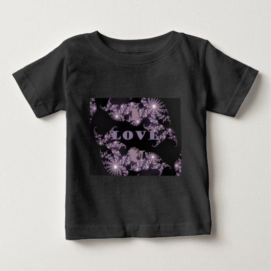 T-shirt Pour Bébé Bonjour Je T'Aime. (Devant)