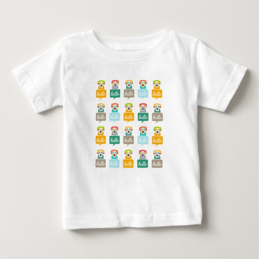 T-shirt Pour Bébé Bonjour mignon coloré Bonjour (Devant)