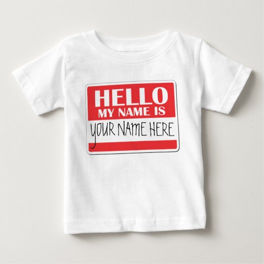 T-shirt Pour Bébé Bonjour mon nom est (Devant)