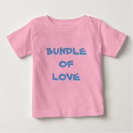 T-shirt Pour Bébé BONNE AMOUR - Simple Rose / Bleu