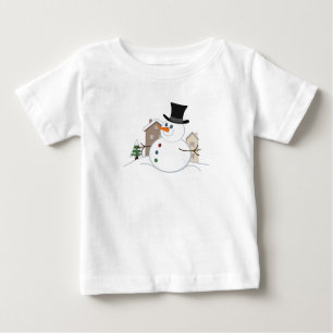 T-shirt Pour Bébé Bonne illustration de Noël Snowman