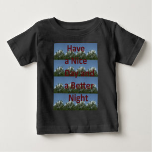 T-shirt Pour Bébé Bonne journée et meilleur art nocturne