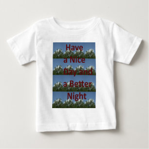 T-shirt Pour Bébé Bonne journée et meilleur art nocturne