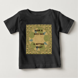 T-shirt Pour Bébé Bonne journée et meilleur art nocturne Imprimer