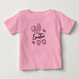 T-shirt Pour Bébé Bonne Pâques (rose)