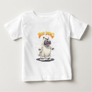 T-shirt Pour Bébé Boo Deng Ghost Baby Pygmy Hippo Moo Deng Halloween