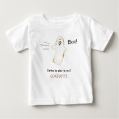 T-shirt Pour Bébé Boo ! Halloween fantôme mignon (Devant)