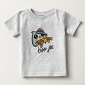 T-shirt Pour Bébé Boo Jee manger pizza (Devant)