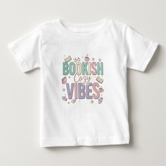 T-shirt Pour Bébé Bookish Cozy Vibes Pastel Art (Devant)