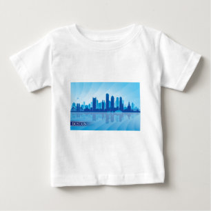 T-shirt Pour Bébé Boston Skyline
