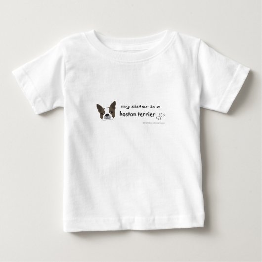 T-shirt Pour Bébé boston terrier (Devant)