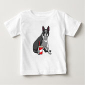 T-shirt Pour Bébé Boston Terrier avec boisson (Devant)