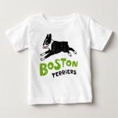 T-shirt Pour Bébé Boston Terriers (Devant)
