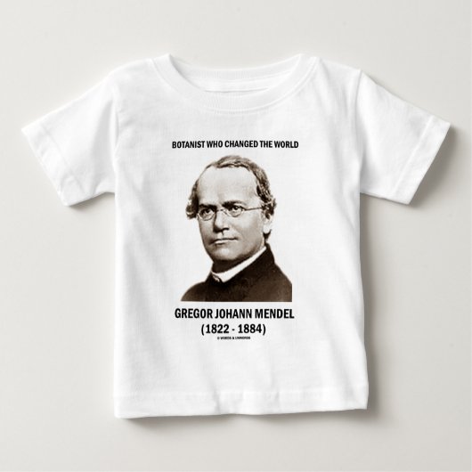 T-shirt Pour Bébé Botaniste qui a changé le monde Gregor Mendel (Devant)