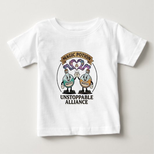 T-shirt Pour Bébé Botto Marque Alliance Rétro Magie Potio (Devant)
