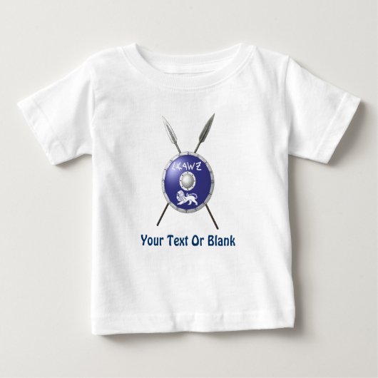 T-shirt Pour Bébé Bouclier Maccabee Et Paroles (Devant)