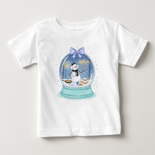 T-shirt Pour Bébé Boule à neige de Hanoukka (Devant)