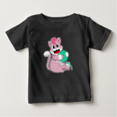 T-shirt Pour Bébé Boule de chat de fil (Devant)