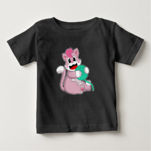 T-shirt Pour Bébé Boule de chat de fil