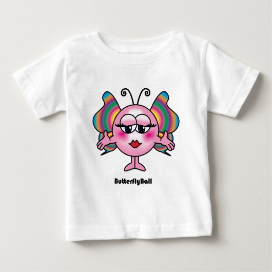 T-shirt Pour Bébé Boule de papillon (Devant)