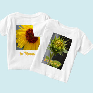 T-shirt Pour Bébé Boule de tournesol et fleurs