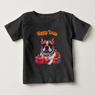 T-shirt Pour Bébé Bouledogue français French Bulldog chaînette lumin