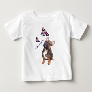 T-shirt Pour Bébé Bouledogue français papillon bulldog
