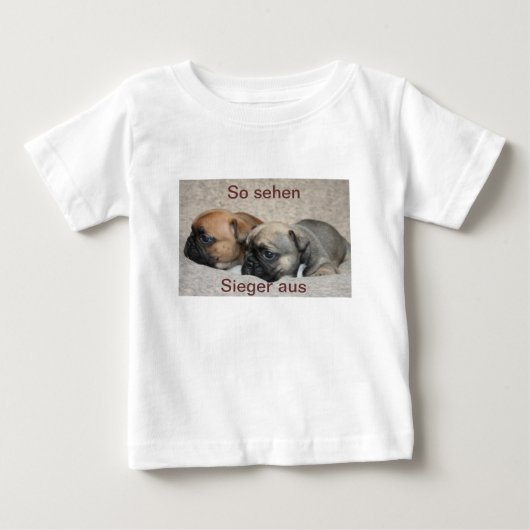 T-shirt Pour Bébé Bouledogues français champions French Bulldog (Devant)