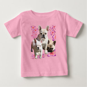 T-shirt Pour Bébé Bouledogues français Papillon  Bulldog