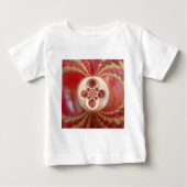 T-shirt Pour Bébé Boules de cricket rouge Art Abstrait Design d'impr (Devant)