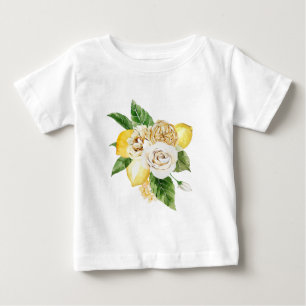 T-shirt Pour Bébé Bouquet de citrons et de rose