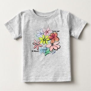T-shirt Pour Bébé Bouquet floral mignon de fille