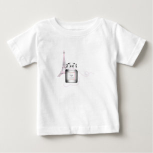 T-shirt Pour Bébé Bouteille Parfum avec Tour Eiffel et corde Baby