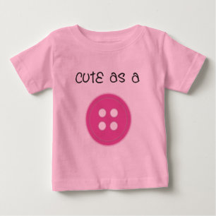 T-shirt Pour Bébé Bouton mignon - Fille