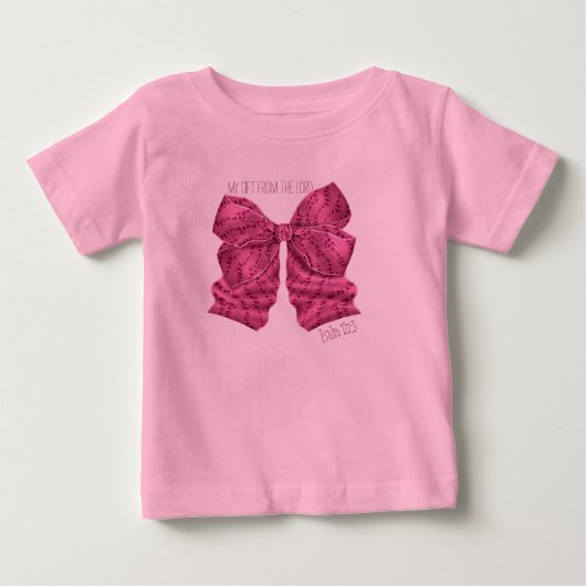 T-shirt Pour Bébé Bow Tutu rose foncé (Devant)