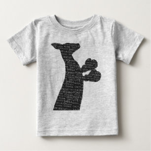 T-shirt Pour Bébé Boxe australienne Kangaroo avec typographie de l'a