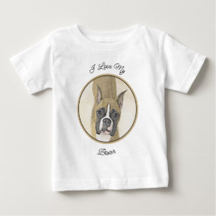 T-shirt Pour Bébé Boxer Peinture - Cute Original Chien Art
