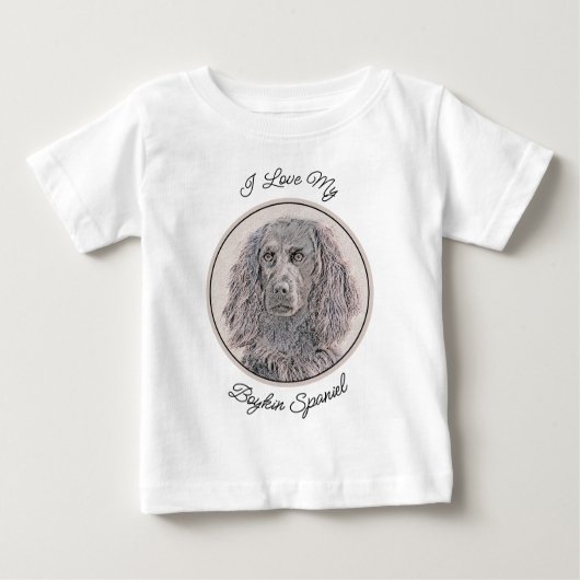 T-shirt Pour Bébé Boykin Peinture Espagnole - Cute Original Chien Ar (Devant)