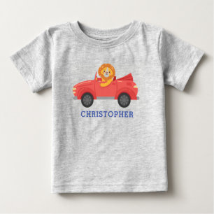 T-shirt Pour Bébé Boys Cute Cool Racing Car Nom Personnalisé