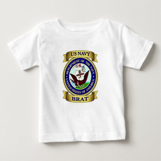 T-shirt Pour Bébé Brat de la Marine (Devant)