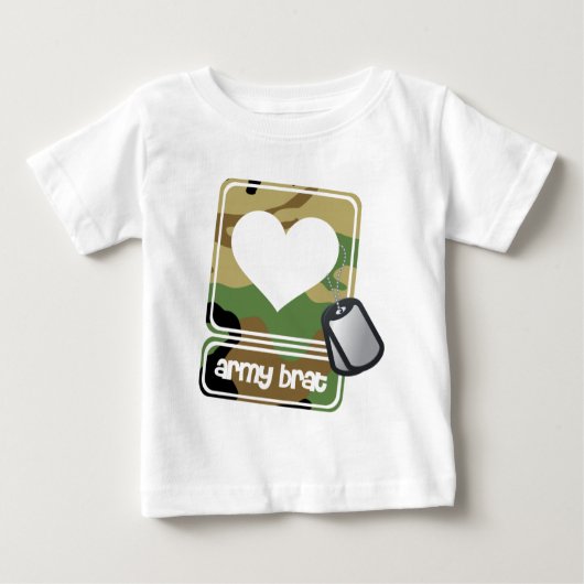 T-shirt Pour Bébé Brat de l'armée (Devant)