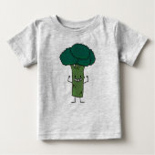 T-shirt Pour Bébé Broccoli Flexing à tête d'arbre heureuse végétal v (Devant)