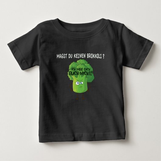 T-shirt Pour Bébé Brocoli Cartoon mignon Vous n'aimez pas Brocoli (Devant)